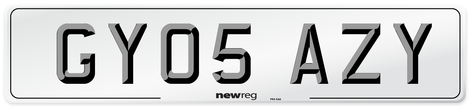 GY05 AZY Number Plate from New Reg